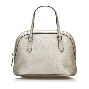 Gucci Silver Handbag 2WAY Bag Leather Shoulder
